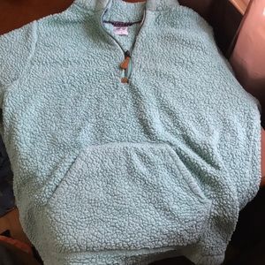 Teal Sherpa sweatshirt